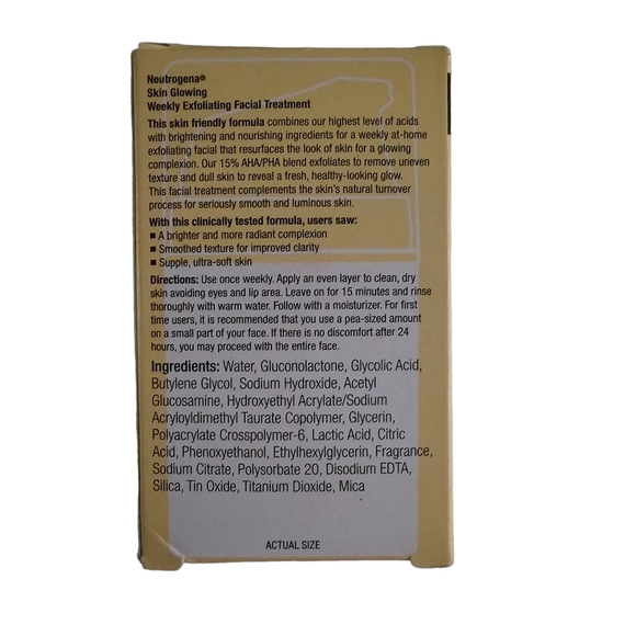 Neutrogena Skin Glowing Weekly Exfoliating Facial Treatment,  NWB, 1.7 oz - Picture 3 of 3